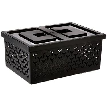 Imagem de Cesto Organizador M com Tampa, Crippa, Preto