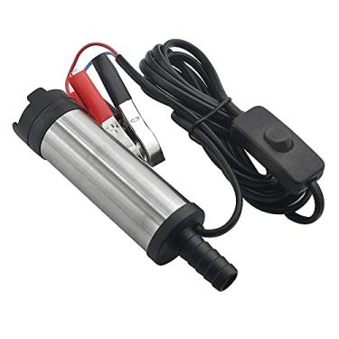 Imagem de WMYCONGCONG Bomba de transferência de combustível diesel, bomba de água de transferência de combustível diesel, óleo de aço inoxidável, 38 mm de diâmetro, bomba de óleo submersível para uso em fazendas e marinas automotivas