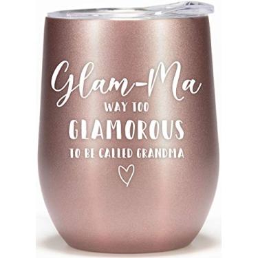 Imagem de Caneca de presente Vovó Presentes 340 ml Copo de vinho Copo de café Lindo Glamma Cup Vovó Presente