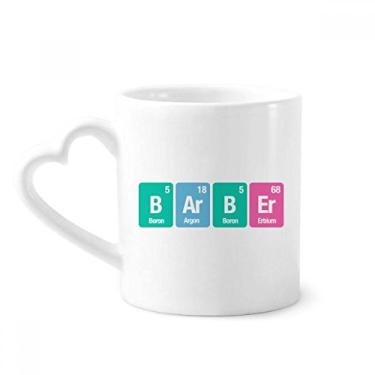 Imagem de Barber Chemical Element Caneca científica café cerâmica copo de coração de vidro
