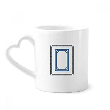 Imagem de Caneca branca Mahjong azulejo padrão café cerâmica copo de coração de vidro
