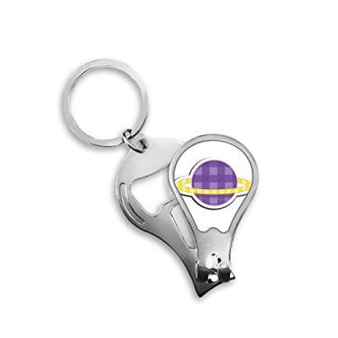 Imagem de Cortador de unhas Universo e Alienígena Saturno Cortador Abridor Chaveiro Tesoura
