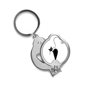 Imagem de Cortador de unhas preto Halloween Animal Art Outline Tesoura cortador de aço inoxidável