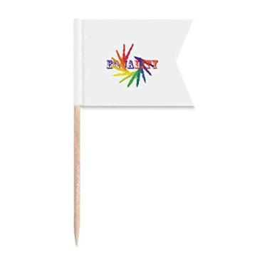 Imagem de Bandeiras de palito de igualdade de arco-íris, identificação, identificação, identificação, para festas, bolos, pratos de queijos