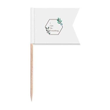 Imagem de Marcadores de palito de dente com borda de folha Afforts Affirm para marcação de bolo de festa, prato de queijo