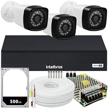 Imagem de Kit CFTV 03 Câmeras Importadas MHDX 1004-C 500GB
