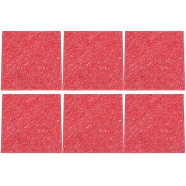Imagem de Placas de Absorção de Som, 6 PCs Fibra de Poliéster Painéis de Absorção Acústica Tratamentos Acústicos para Isolamento de Graves de Eco Tratamento Acústico e Decoração de Paredes (Vermelho)