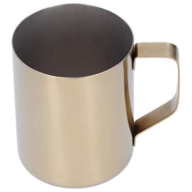 Imagem de Junlucki Copo de água, durável, aço inoxidável 304, ecologicamente correto, xícara de café de camada única, escritório de restaurantes para beber cerveja em casa (dourado)