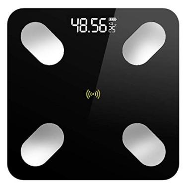 Imagem de balança de peso bluetooth profissional peso do chão balança anti-derrapante do banheiro balança com display retroiluminado inteligente peso corporal durável