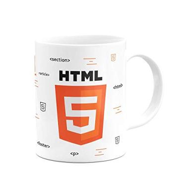Imagem de Caneca Dev HTML - Branca