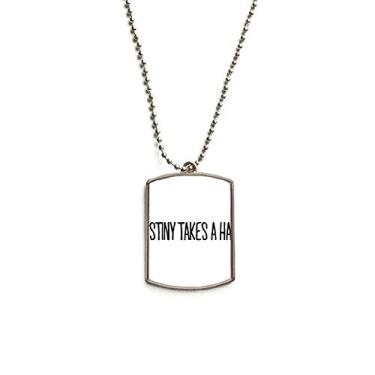 Imagem de Colar de aço inoxidável Destiny Takes A Hand com pingente de identificação para cães