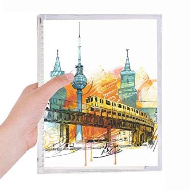 Imagem de Caderno Tokyo Japan Rail Train Tower Notebook Folhas Soltas Diário Recarregável Diário Papelaria