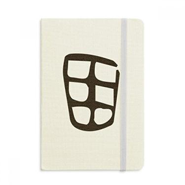 Imagem de Caderno de anotações de osso com sobrenome chinês com estampa de tian, capa dura em tecido