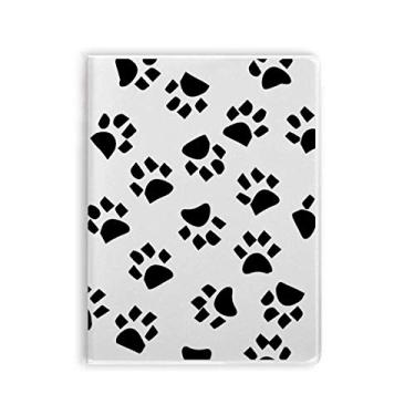 Imagem de Caderno com pegada de gato, estampa de animais, capa de goma