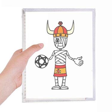 Imagem de Caderno espanhol Bullfighter de futebol com desenho de mamãe e folhas soltas diário recarregável