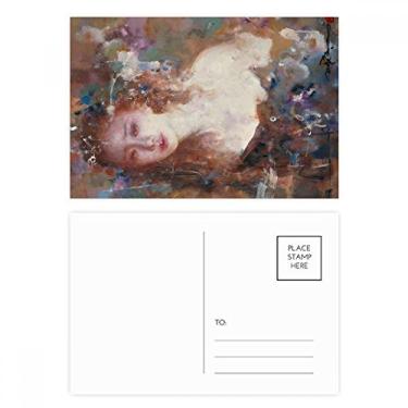 Imagem de Flower Beauty XJJ Conjunto de cartões postais de aniversário para pintura a óleo
