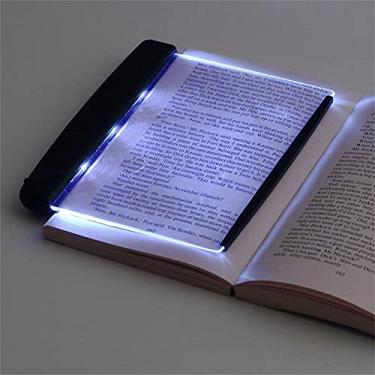 Imagem de Luminária portátil para livro, luz noturna, placa plana de LED, lâmpada de leitura com proteção para os olhos, para casa, cama, dormitório, viagem e mesa