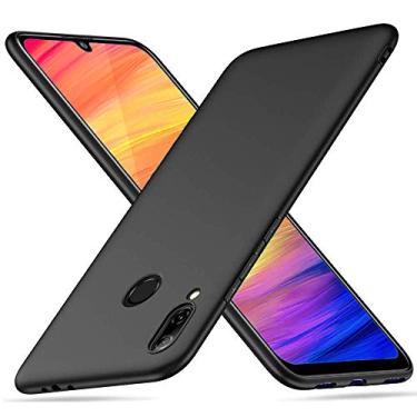 Imagem de Capa Tpu Fosca Para Xiaomi Redmi Note 7 e Note 7 Pro - Capinha Case De Prote��o Ultra Fina Slim Material Silicone Fosco (Preto)