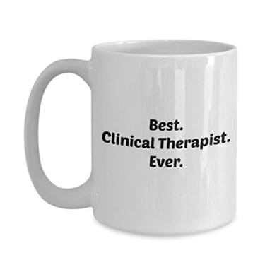 Imagem de Presentes de terapeuta clínica – Caneca de terapia clínica – Caneca de café clínica – Chá divertido de cacau quente – Ideia de presente de aniversário de Natal