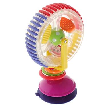 Imagem de Toyvian Ventosa Roda Gigante Andadores e Centro De Atividades Brinquedos De Bebê De Alto Contraste Andador De Bebê Brinquedo De Empurrar Plástico Sucção Girar Círculo De Arco-íris