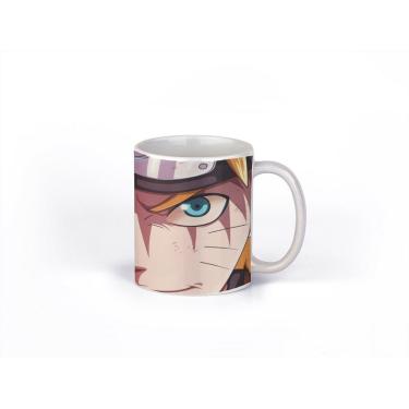 Imagem de Caneca ECF Naruto Raposa de Nove Caudas Branca Porcelana 325ml