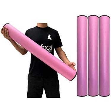 Imagem de Kit 3 Rolos Massagem Liberação Miofascial 90X12cm Rosa DF1067 Dafoca Sports