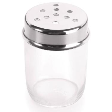 Imagem de Porta Orégano ou Queijo Forma em Vidro e Aço Inox