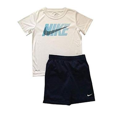 Imagem de Nike Conjunto de 2 peças Swoosh camiseta e shorts de malha tamanho 18 meses
