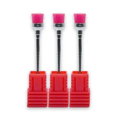 Imagem de Kit 3 Brocas Escova de Limpeza para Unhas de Gel, Fibra, Acrigel, Porcelana Profissional