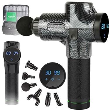 Imagem de Pistola Massageadora Profissional Similar Phoenix Elétrica Liberação Miofascial 30 Velocidades e 6 Ponteiras de Massagem