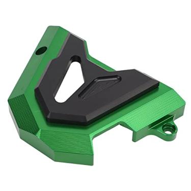 Imagem de Protetor de roda dentada dianteira, alta resistência, CNC liga de alumínio, processo de oxidação, proteção de roda dentada Chian à prova de ferrugem para motocicleta verde