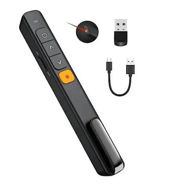 Imagem de NeoXTek Caneta Laser para PowerPoint Apresentador Sem Fio Recarregável C/Controle de Slides USB P/Computador