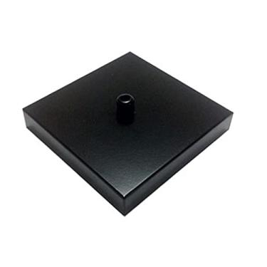 Imagem de Kit 7 Canopla Lustre Pendente Quad 12x12x2 cm, Vivare Iluminação, Canopla Quadrada1005/7 PR, Preto, Pequena