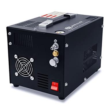 Imagem de Spritech PCP Air Compressor,Built-in Power Converter,Portable 4500Psi/30Mpa,Water/Oil-Free,PCP Rifle/Pistol and Paintball Tank Air Pump, Powered by 12V Car DC or Home 110V AC with Oil-Moisture Filter