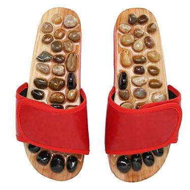 Imagem de Chinelo de Massagem Nos Pés Shiatsu Seixos Sapatos Chinelos Feminino Ferramenta Plantar Com Sandálias Mulher para Massagear Espelhos (37-38)