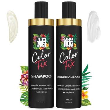 Imagem de Kit Shampoo E Condicionador Color Fix Para Cabelos Coloridos - Braliz