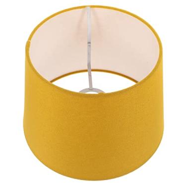 Imagem de Abajur de chão cúpula pequena abajures abajur abajur de mesa cúpula para lâmpadas de chão tecido amarelo lâmpada de dupla finalidade lâmpadas de cabeça persianas abajur de mesa