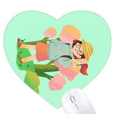 Imagem de Mousepad de borracha para escritório com guia de despensas de viagem, com coração