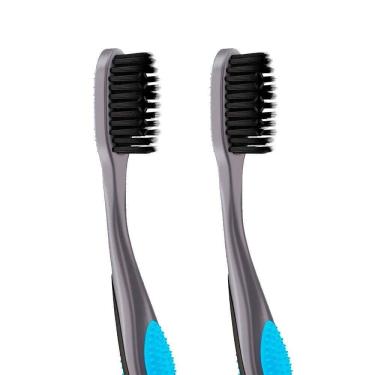 Imagem de Escova Dental Colgate Contra Bactérias 360º Black Carvão Embalagem 2 Unidades
