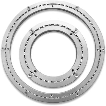 Imagem de Base giratória de 1 peça com rolamento de esferas Lazy Susan Hardware com tira de ffler PE - Base giratória para tela de TV grande e resistente - para mesa giratória de vidro, granito ou mad