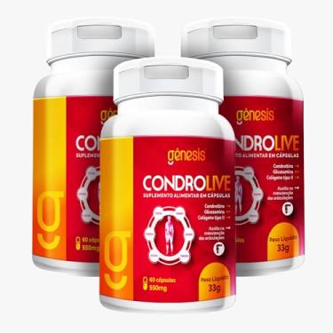 Imagem de CONDROLIVE PLUS - condroitina + glicosamina e Colagéno tipo II. Genesis (3)