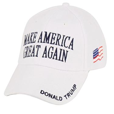 Imagem de Boné Donald Trump 2024 - Make America Great Again bordado 3D bandeira americana Donald Trump MAGA boné de beisebol, Maga branco, Tamanho �nica