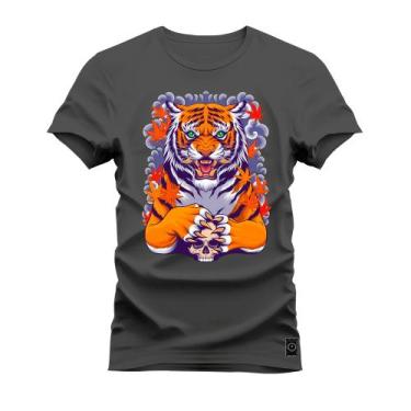 Imagem de Camiseta T-Shirt Algodão Premium Estampada Tigre Pensando - Nexstar