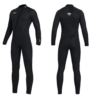 Imagem de Roupa de mergulho de neoprene de corpo inteiro para mulheres e homens, roupa de mergulho em água fria, roupa de mergulho com zíper frontal de manga comprida, maiô térmico de uma peça para surf,