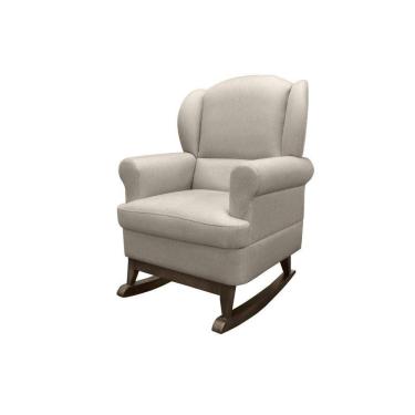 Imagem de Poltrona de Amamentação Balanço Pés Canoa Sabrina Suede Bge - Phoenix Baby