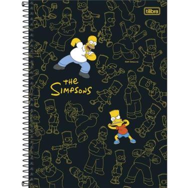 Imagem de Caderno Espiral Os Simpsons Capa Dura Universitário 10 Matérias  Tilib