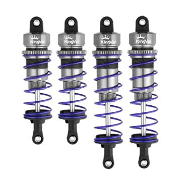 Imagem de KingVal Substituição de alumínio 92 mm dianteiro e amortecedor traseiro de 105 mm Combo compatível com ZD Racing HSP Redcat Hongnor LRP HPI Hobao Wltoys 1/10 RC carro buggy caminhão (cinza)