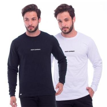 Imagem de Kit 2 Camisa Manga Longa Masculina Esportiva Frio Inverno-Masculino