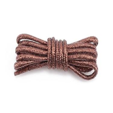 Imagem de Cadarços Redondos Com Glitter, Cadarços Brilhantes, Tênis Branco, Casual, Esportivo, Couro, Tênis De Corrida(Color:Coffee,Size:120cm)