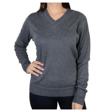 Imagem de Blusa Feminina City Lady Tricot Plus Size Cinza - 658090-Feminino